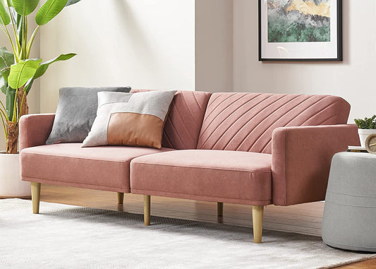 Chloe Futon Sofa Bed with Tapered Legs-1