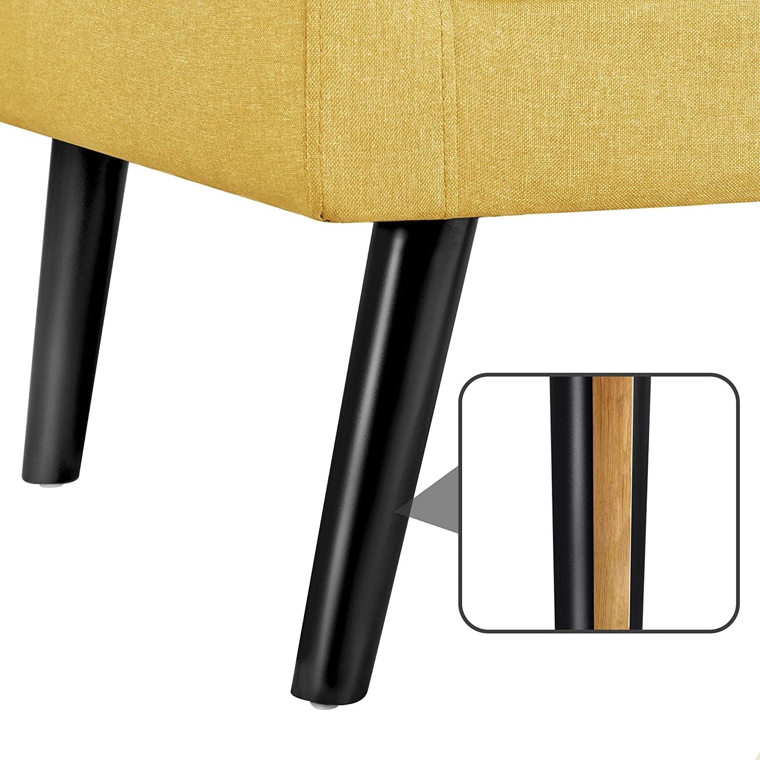 Yellow Mid-Century Modern Accent Chair-1