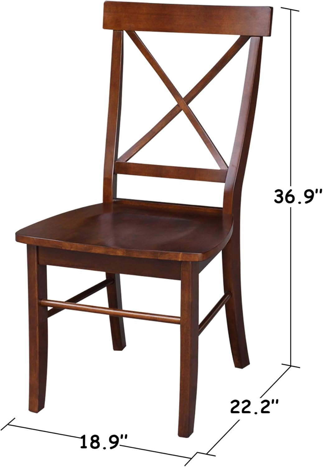 International Concepts X-Back Chair, Espresso-2