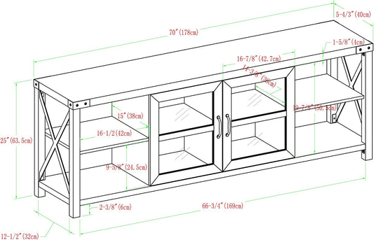 Rustic Modern Metal and Wood TV Stand-1