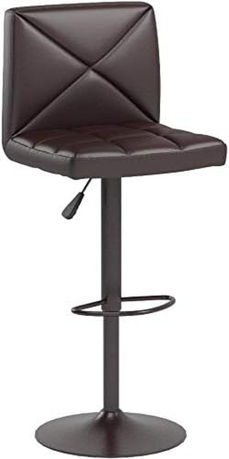 Counter Height Bar Stools Set of 2 PU Leather Modern Height Adjustable Swivel Barstools Hydraulic Chair Bar Stools-4