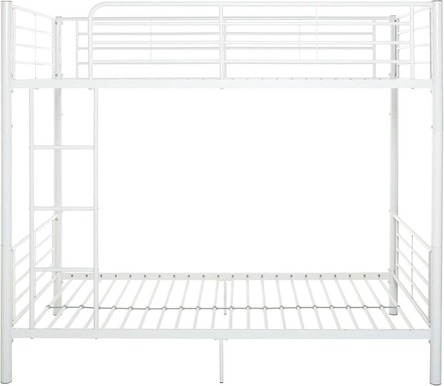 Elodie Urban Industrial Twin over Twin Metal Bunk Bed, Twin over Twin, White-3