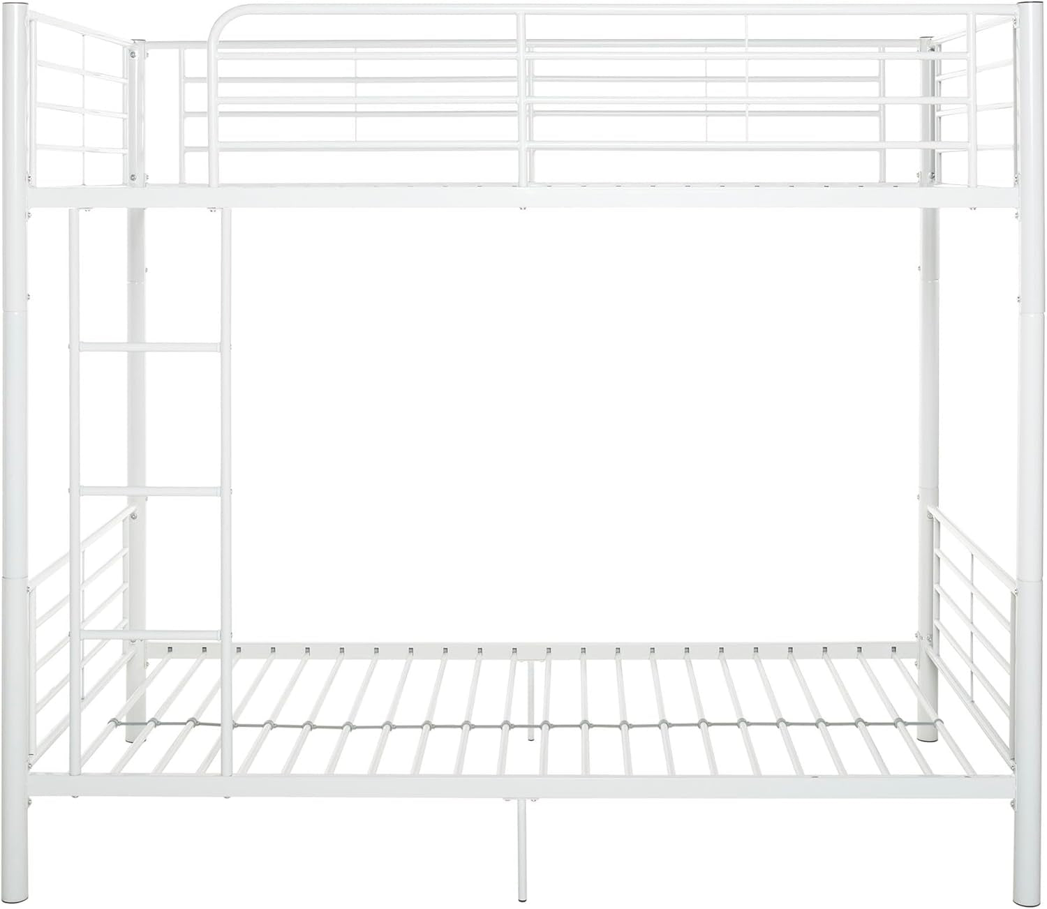 Elodie Urban Industrial Twin over Twin Metal Bunk Bed, Twin over Twin, White-3