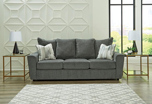 Stairatt Casual Sofa with Flared Arms, Gray-1