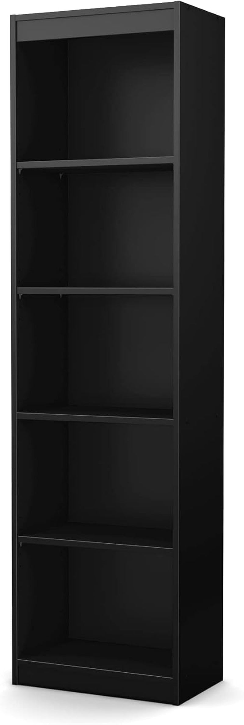 Axess 5-Shelf Narrow Bookcase, Pure Black, 7270758-0