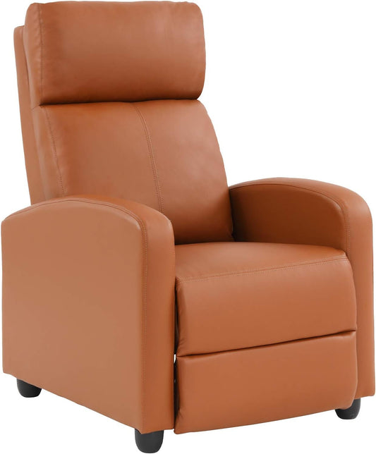 Recliner Chair for Living Room Reading Chair Home Theater Seating Reclining Chair Recliner Sofa Winback Chair Single Sofa Modern Easy Lounge with PU Leather Padded Seat Backrest-0