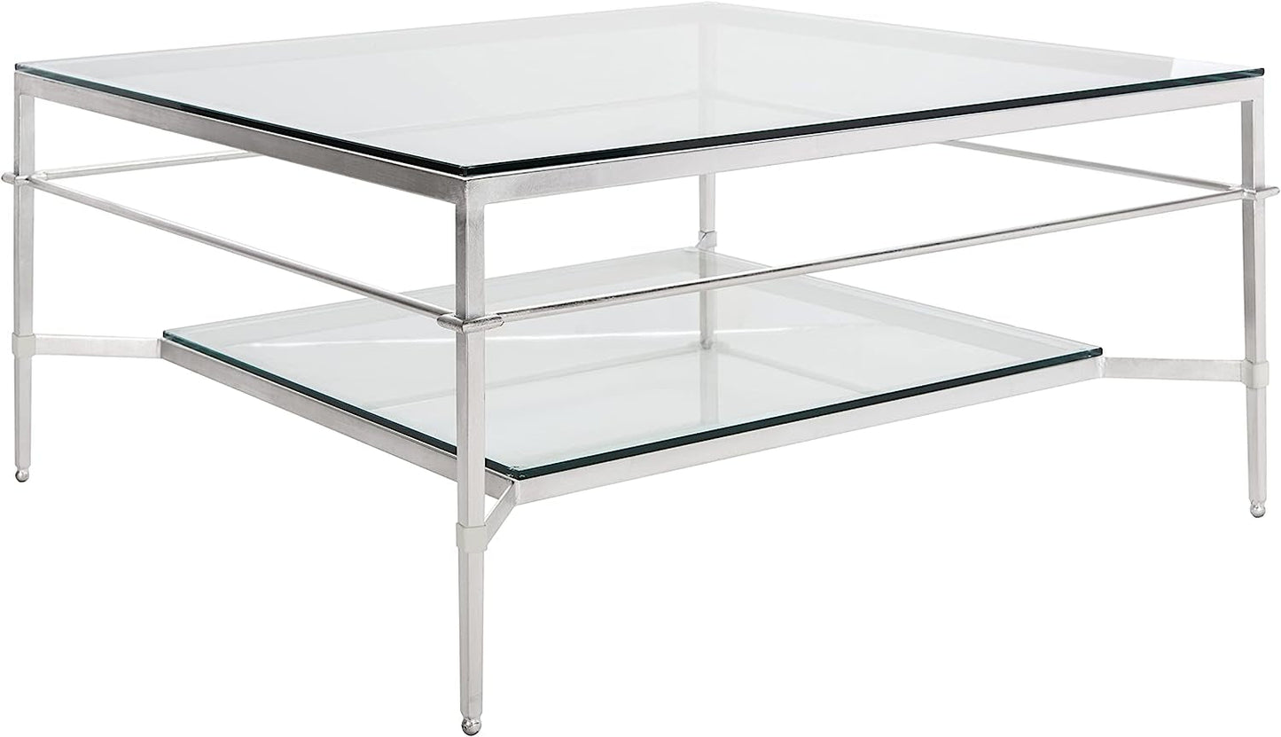 Silver Leaf Glass Couture Cocktail Table-3