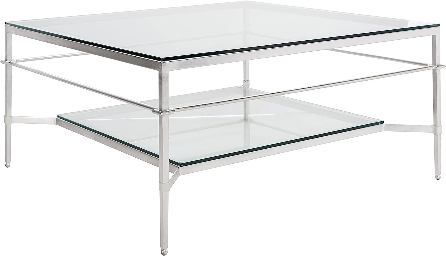 Silver Leaf Glass Couture Cocktail Table-3