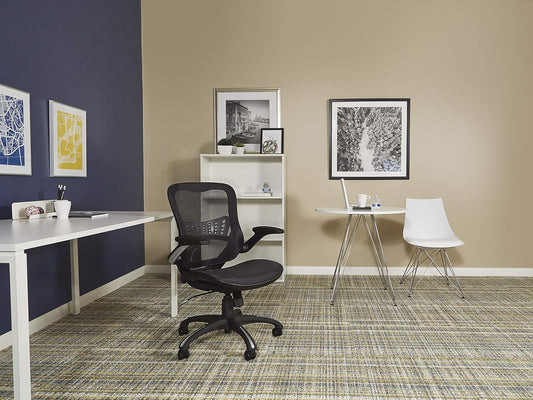 Riley Ventilated Manager'S Office Desk Chair with Breathable Mesh Seat and Back, Black Base with Black-1