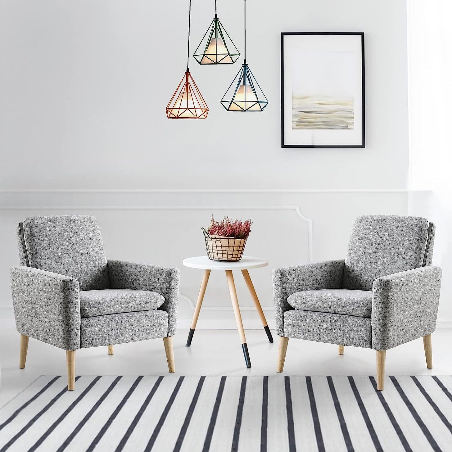 Mid-Century Modern Armchair Set for Home Décor-0