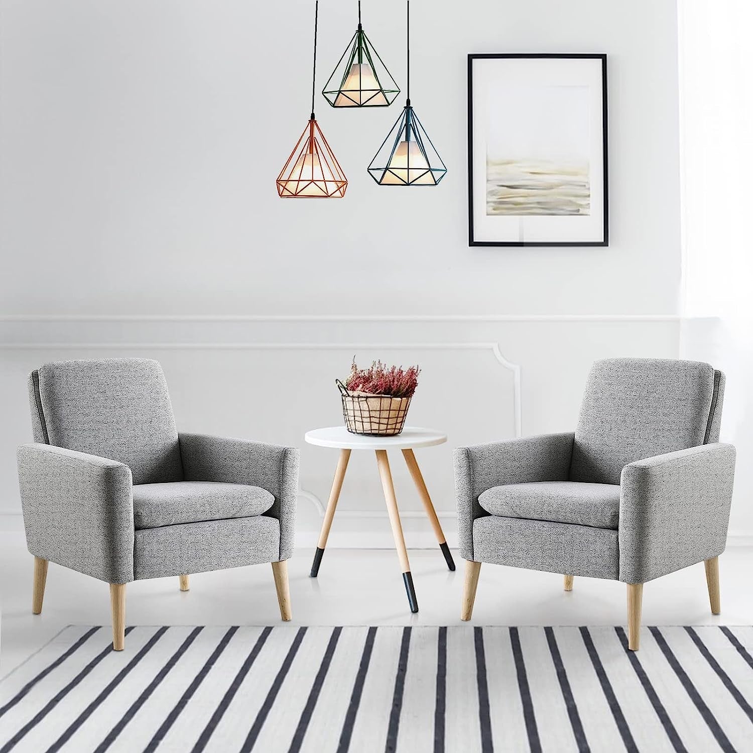 Mid-Century Modern Armchair Set for Home Décor-0