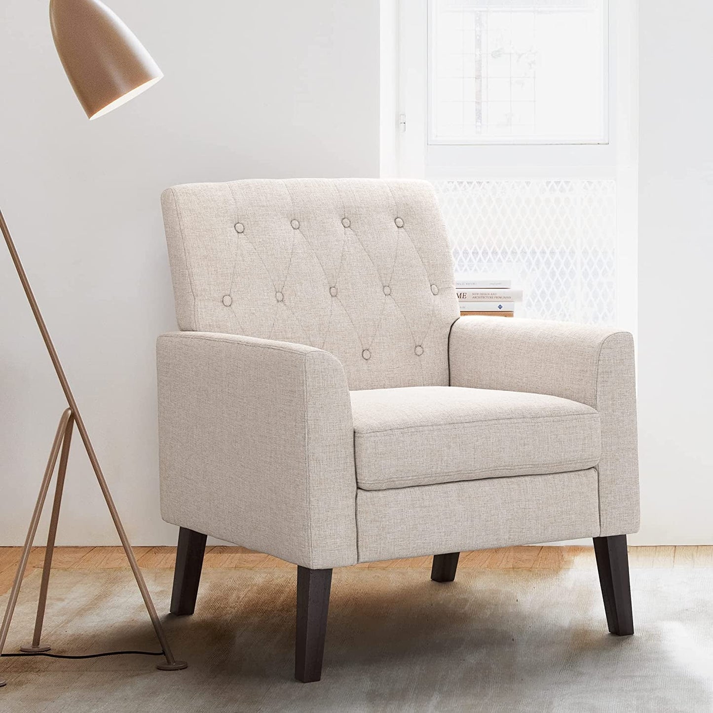 Modern Linen Accent Chair for Comfortable Living-1
