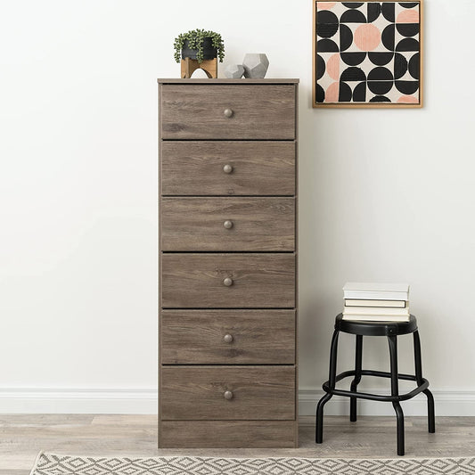 Drifted Gray Astrid 6-Drawer Tall Chest-0