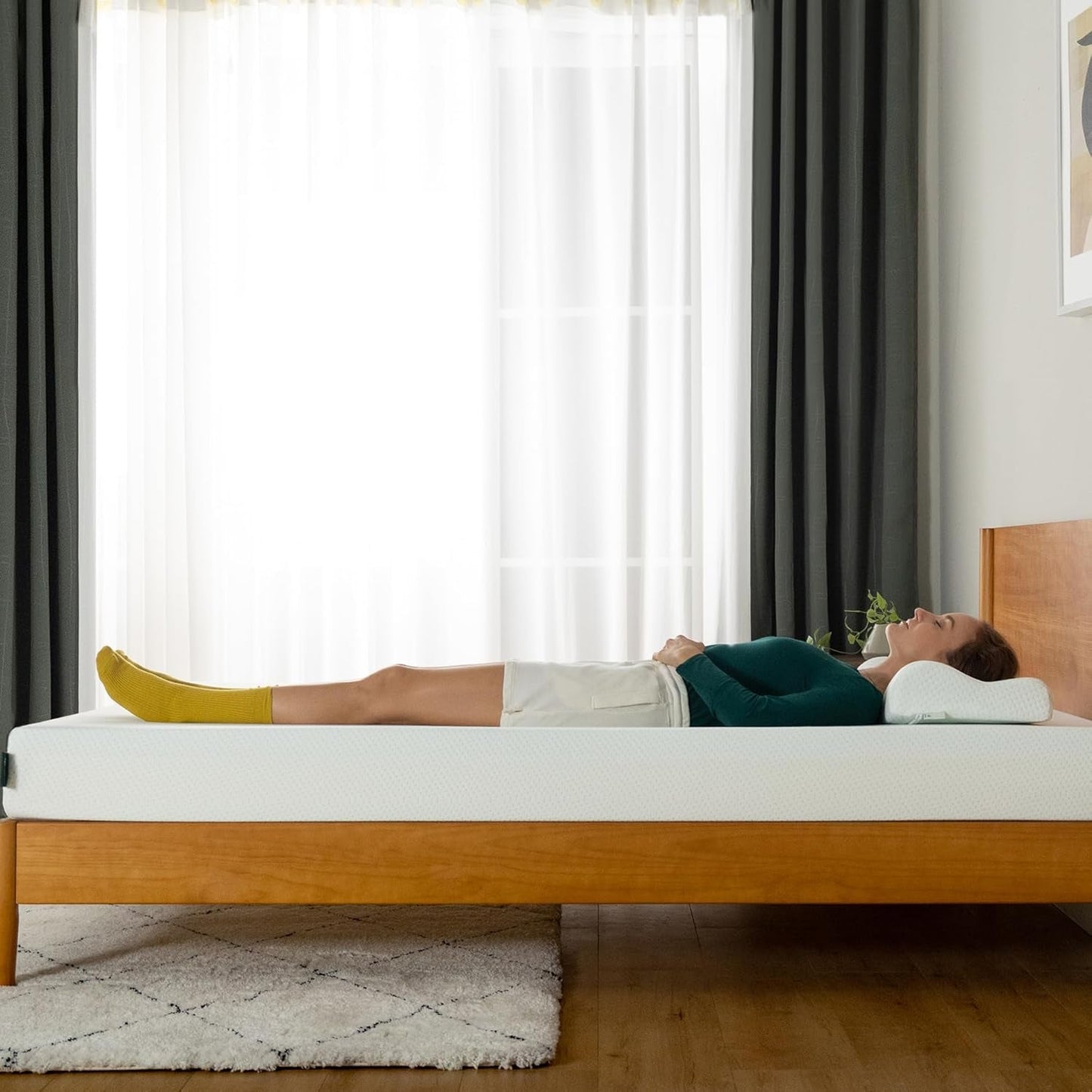 Twin Memory Foam Mattress, 5 Inch, Green Tea Infused, Medium-Firm-3