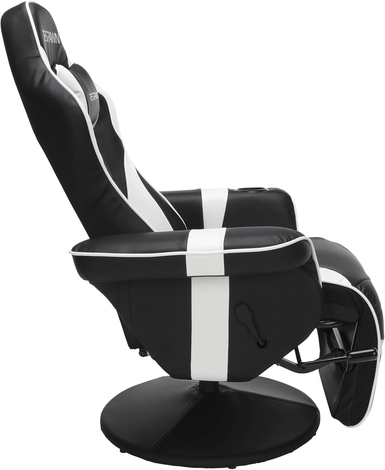 900 Gaming Recliner - Video Games Console Recliner Chair, Computer Recliner, Adjustable Leg Rest and Recline, Recliner with Cupholder, Reclining Gaming Chair with Footrest - White-4