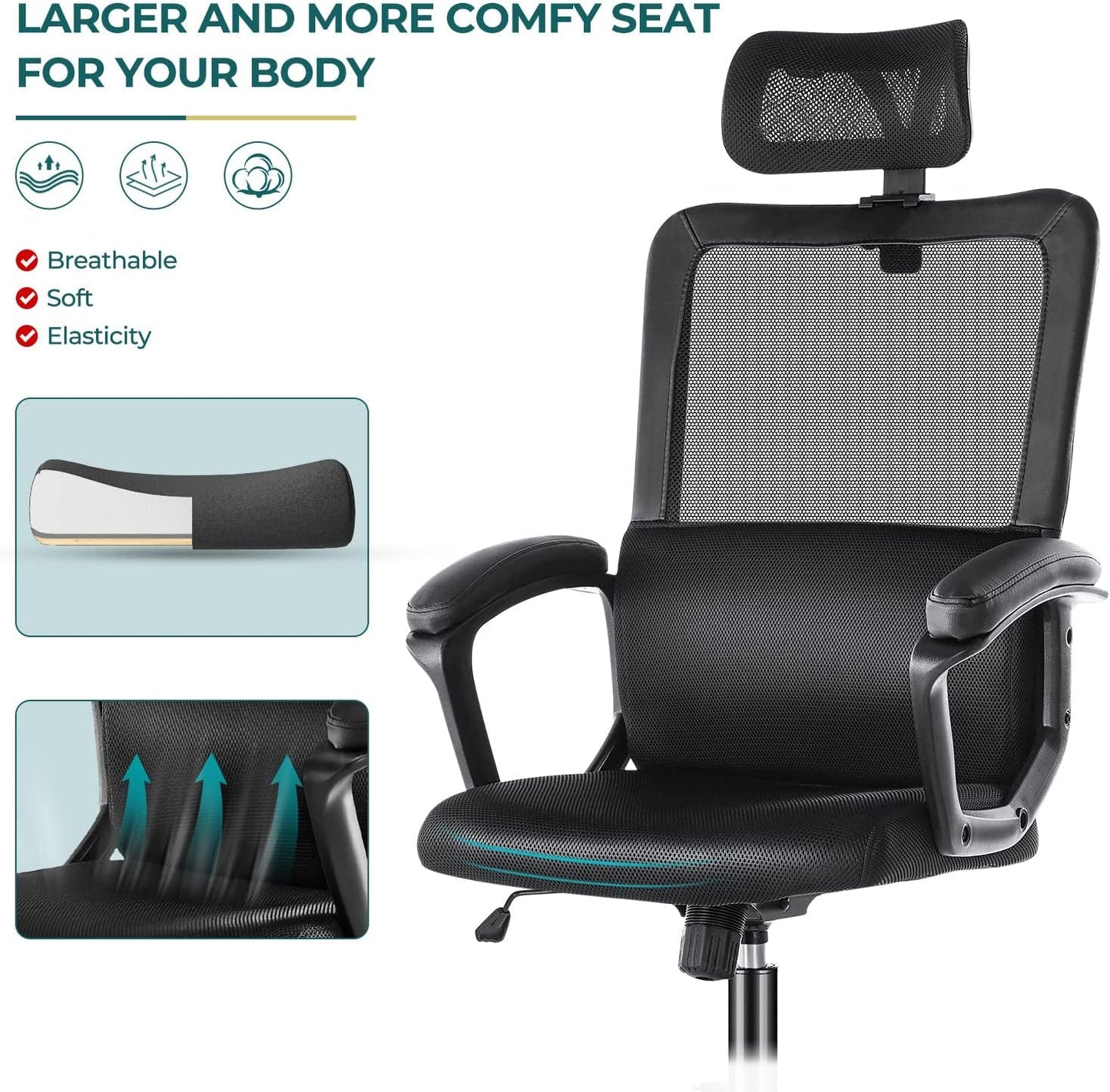 Ergonomic Mesh High Back Office Chair-4