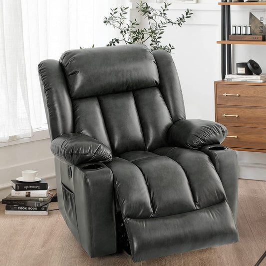 Electric Recliner Chair for Seniors, Grey-0