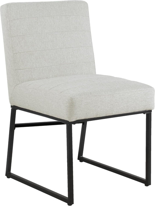 Channeled Metal Dining Chair - Sustainable Gray Woven (Single Pack)-0
