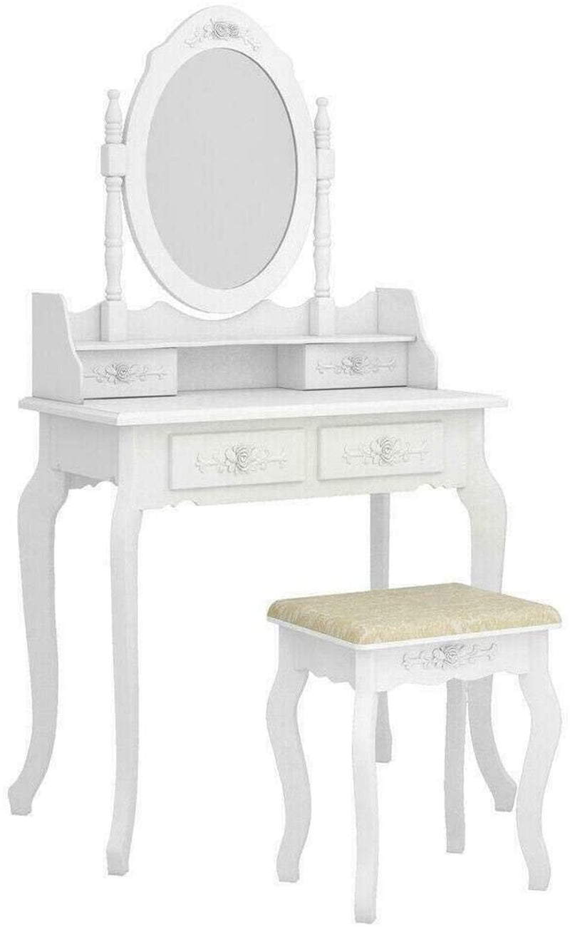 White Vanity Makeup Dressing Table Set-3