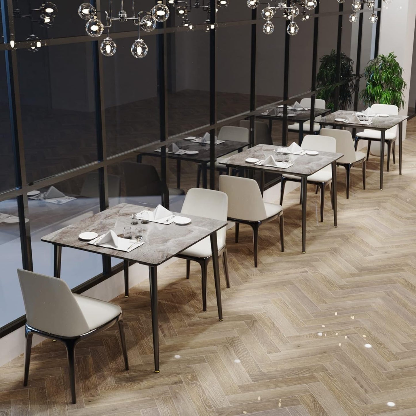 Square Kitchen Dining Table: Sintered Stone Dining Room Table Modern Coffee Table Marble Table with Stable Metal for Kitchen Living Room Office Patio Seaside, 31.5X31.5X29.92 Inch-1