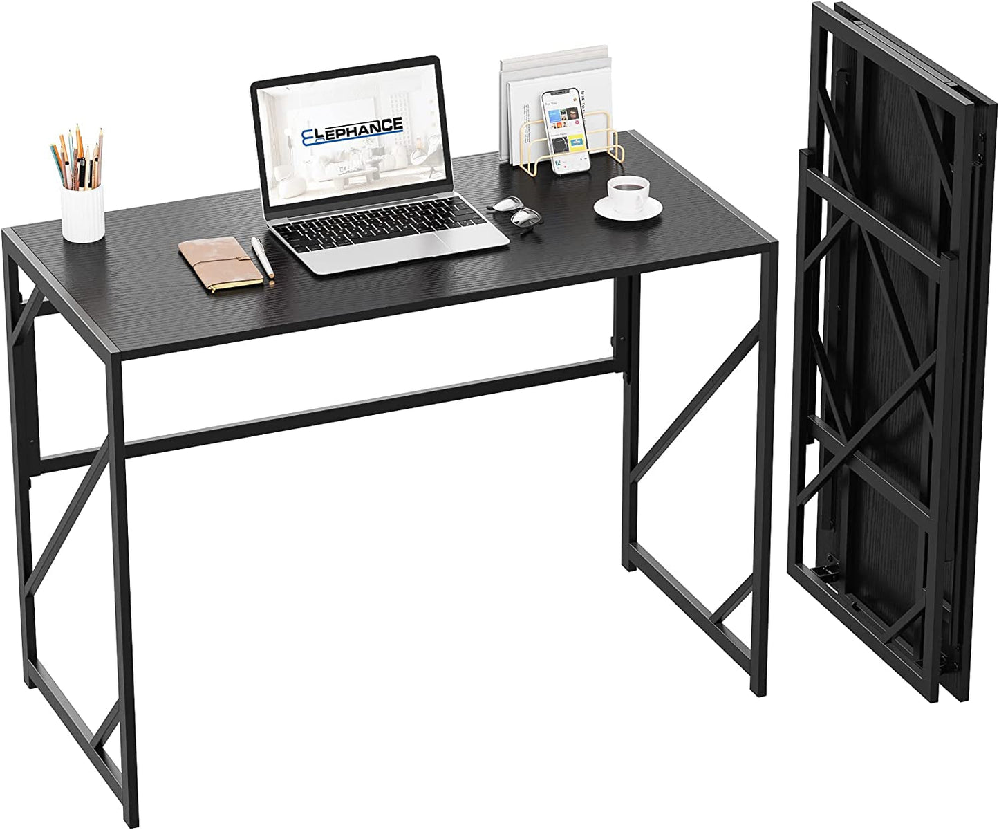 No Assembly Folding Desk for Small Spaces-1