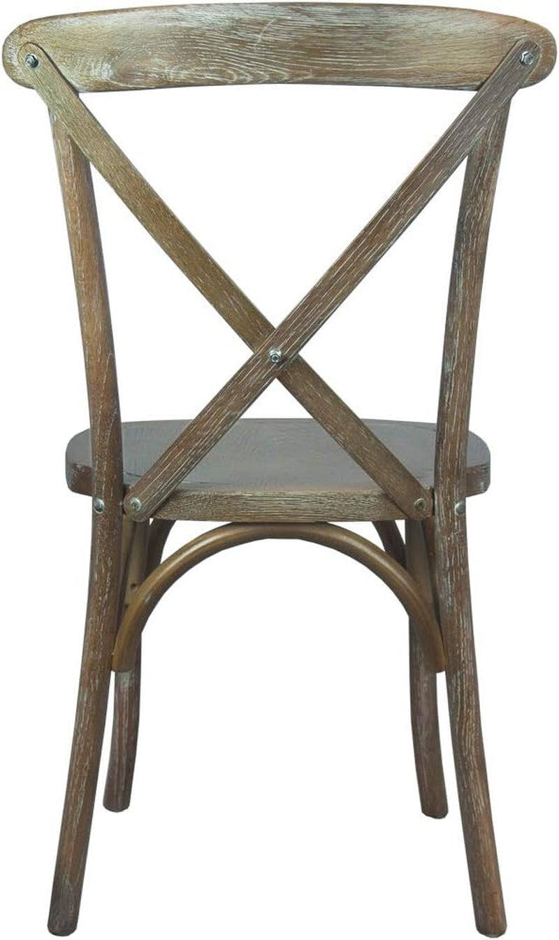 2-Pack Medium with White Grain X-Back Chair-2