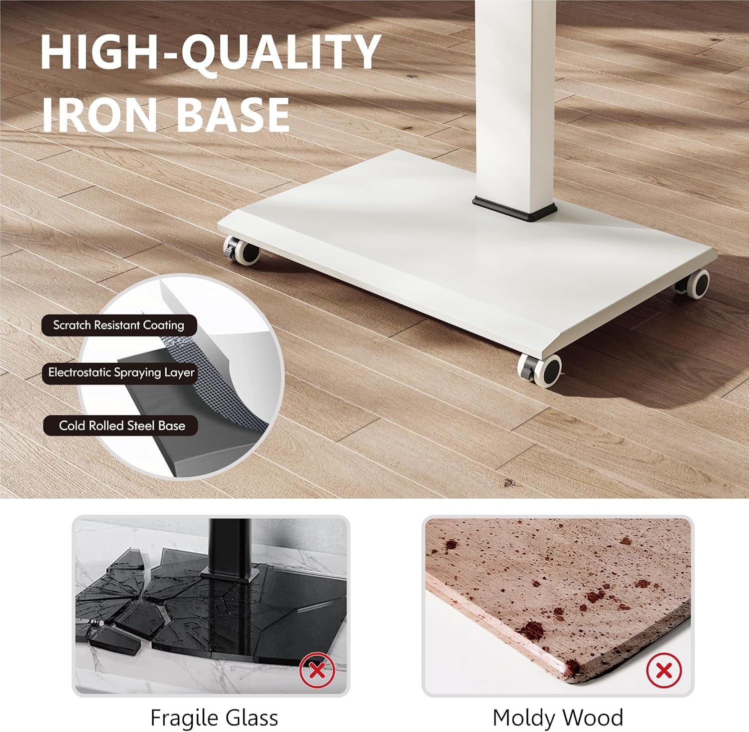 Rolling TV Stand - Portable Mobile TV Cart on Wheels for 32 to 65 70 75 Inch Tvs, Landscape to Portrait Rotating and 40°Swivel, Height Adjustable TV Cart Rolling TV Stand Hold up to 88 Lbs-2