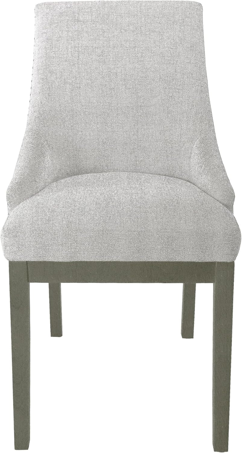 Home Decor | Upholstered Anywhere Dining Chair | Accent Chairs for Living Room & Bedroom | Decorative Home Furniture - Neutral Textured Solid (Single Pack)-3