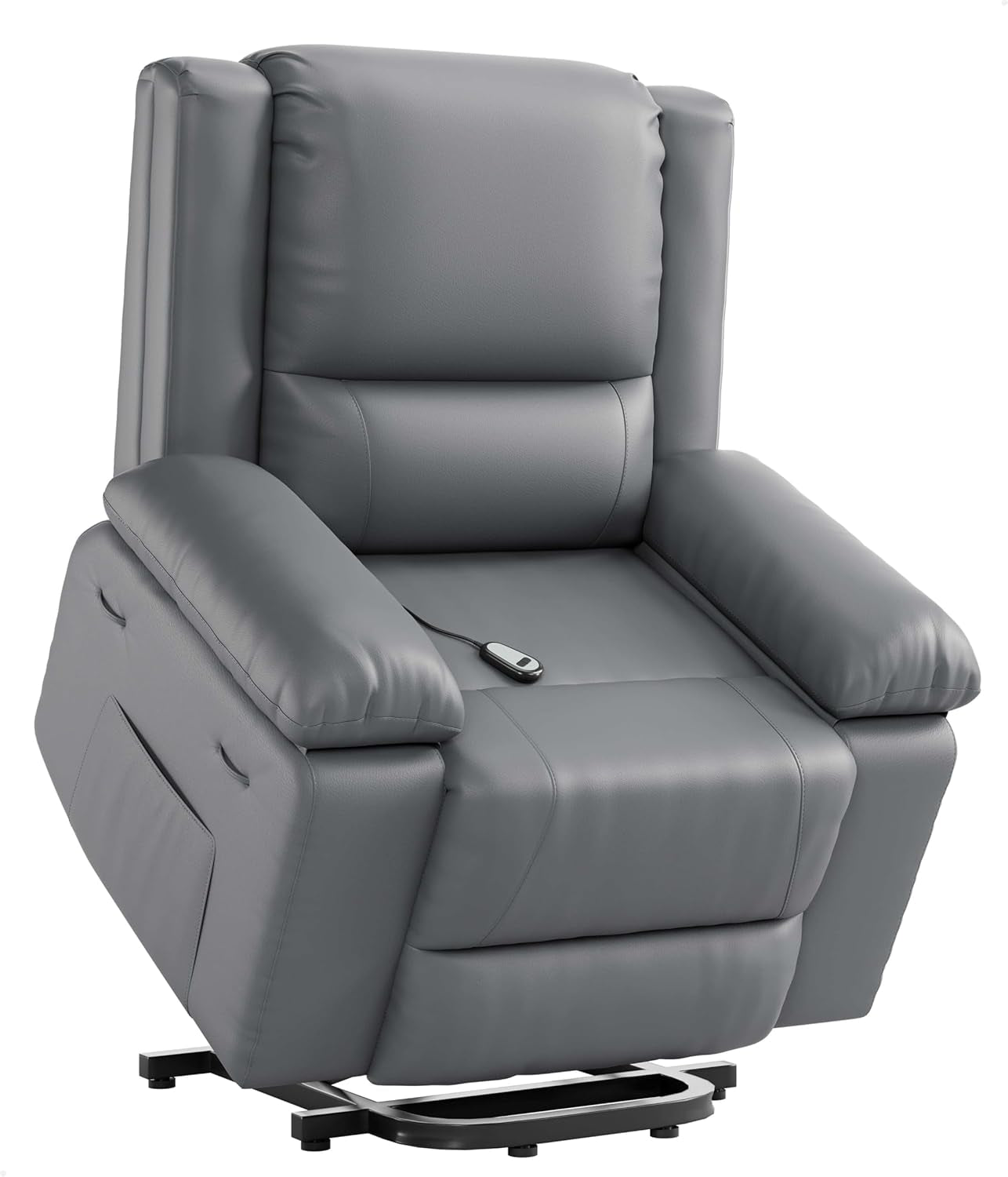 Power Lift Recliner Chair - Heat and Massage, Adjustable Back and Legs, PU Leather Electric Lift Chair Designed for the Elderly and People with Mobility Impaired-0