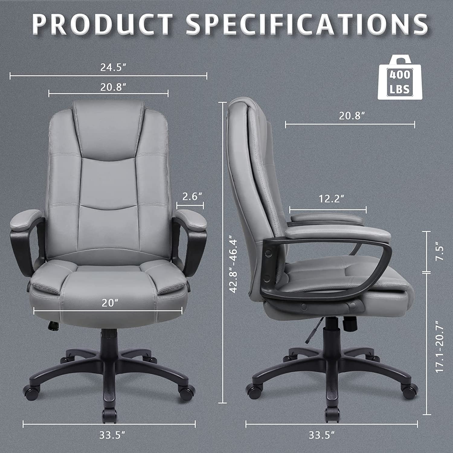 Ergonomic High-Back Office Chair for Long Seating-2