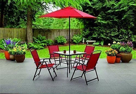 NEW Albany Lane 6-Piece Folding Dining Set, Multiple Colors (Red)-0