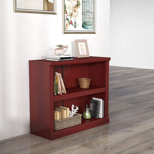 Cherry Wood Bookcase with Adjustable Shelves-0