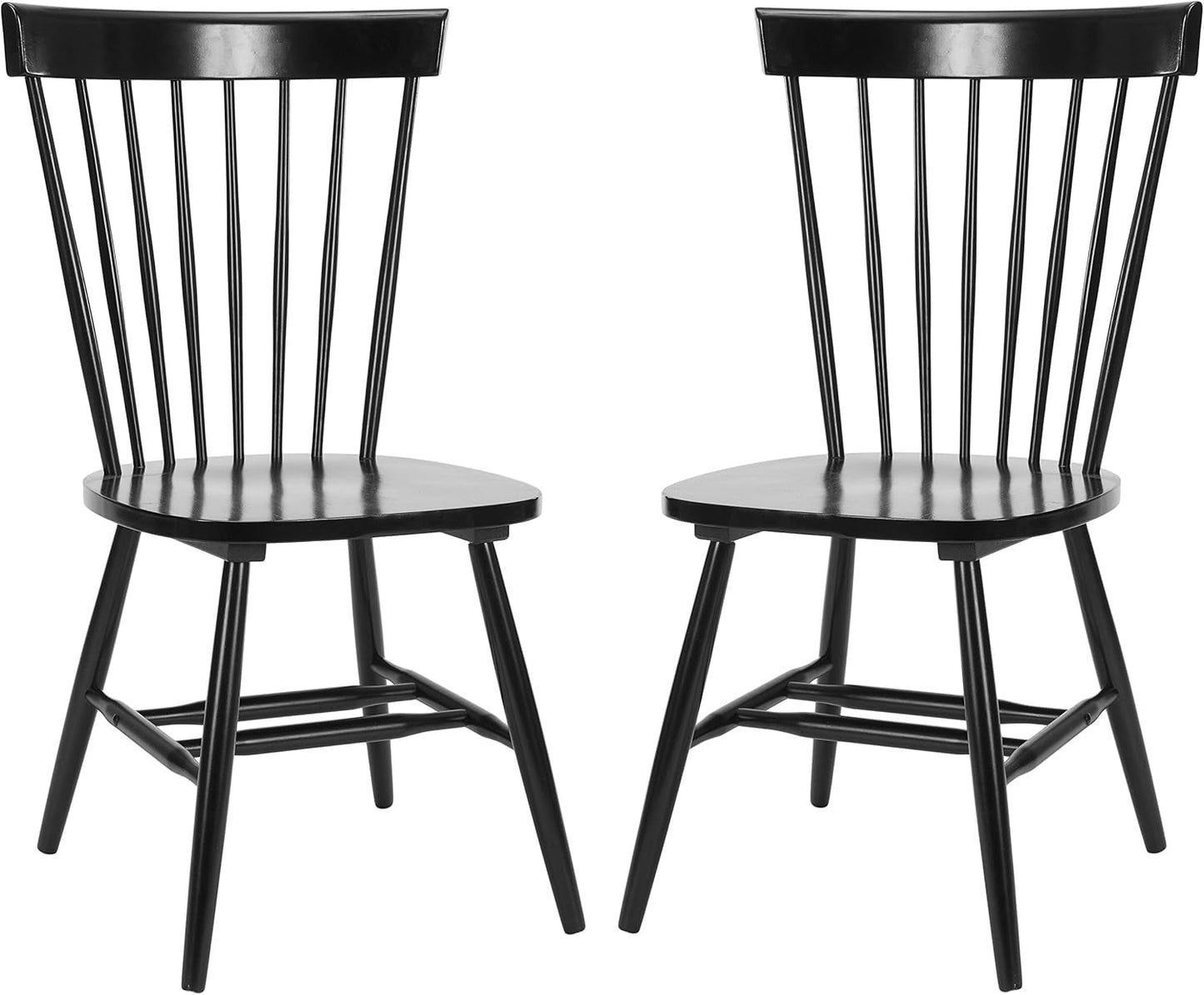 Parker Spindle Windsor Set of 2 Dining Chair, 17, Black-0