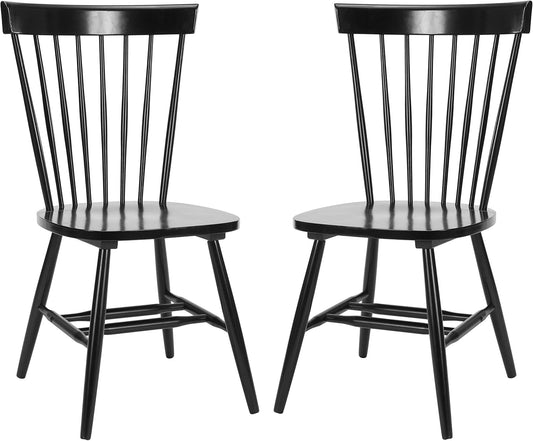 Parker Spindle Windsor Set of 2 Dining Chair, 17, Black-0