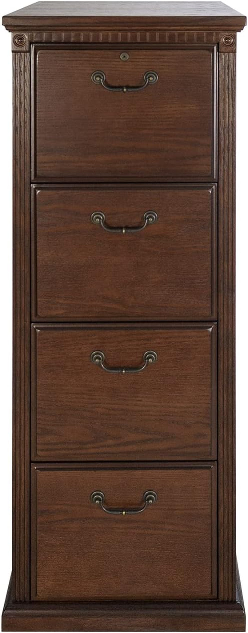 Huntington Oxford 4-Drawer File Cabinet, Burnish Finish, Fully Assembled-3