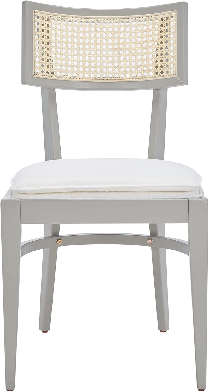 Home Collection Galway Coastal Grey/Natural Cane Seat Cushion Dining Chair-4