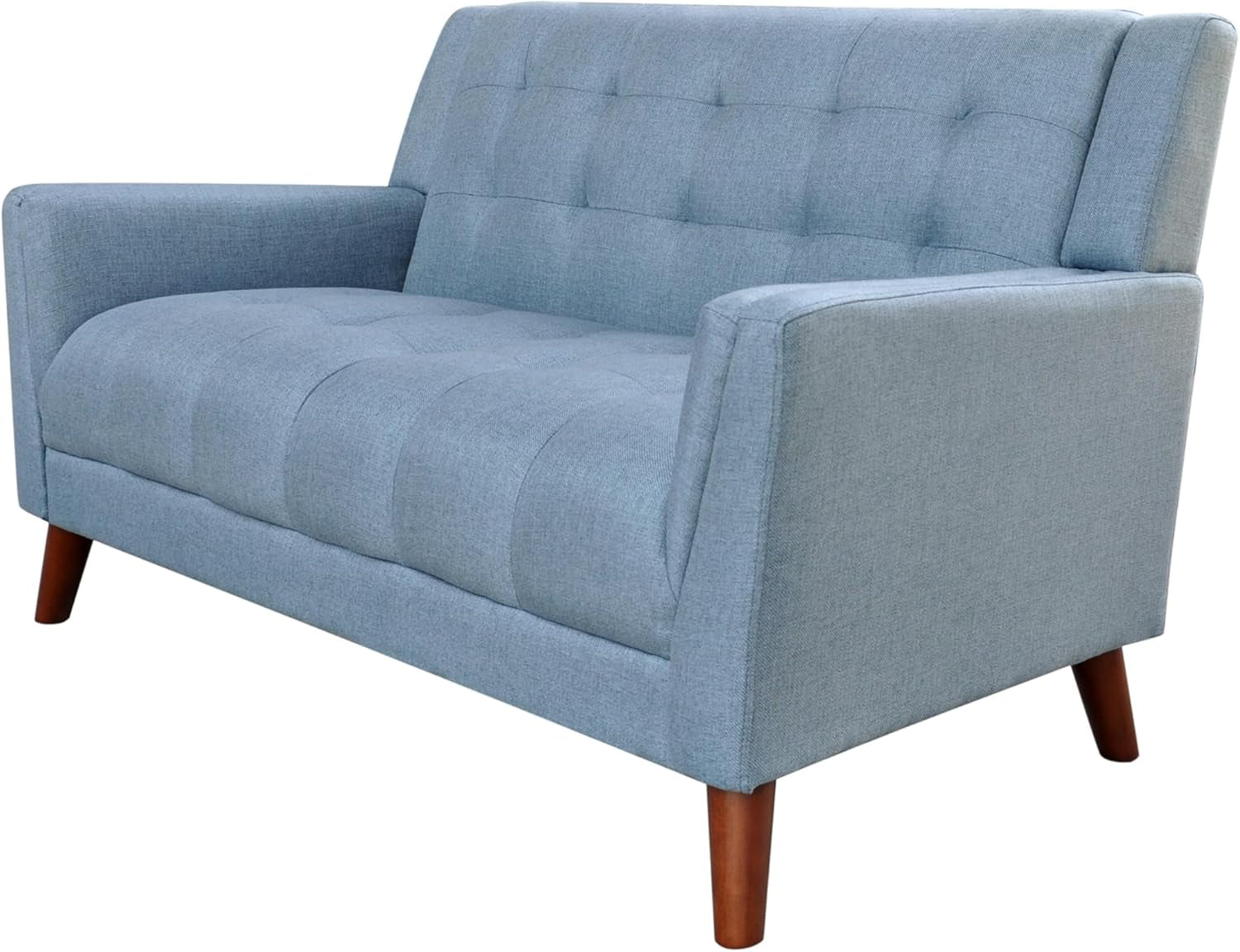 Blue Mid-Century Modern Loveseat Stylish and Comfortable-3
