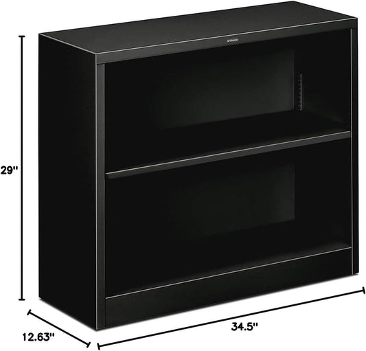 Brigade 2-Shelf 29-Inch H Bookcase, Black Steel (S30ABCP)-1