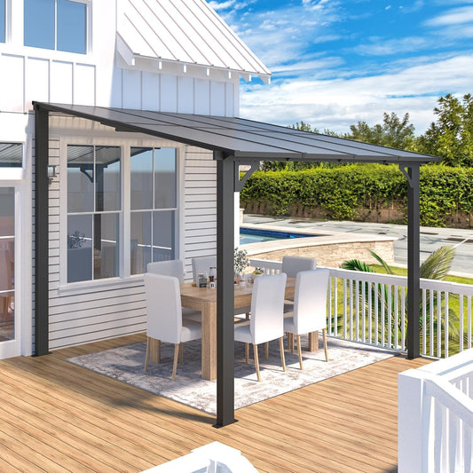 8x8 Wall-Mounted Gazebo Lean To Patio Clearance-1