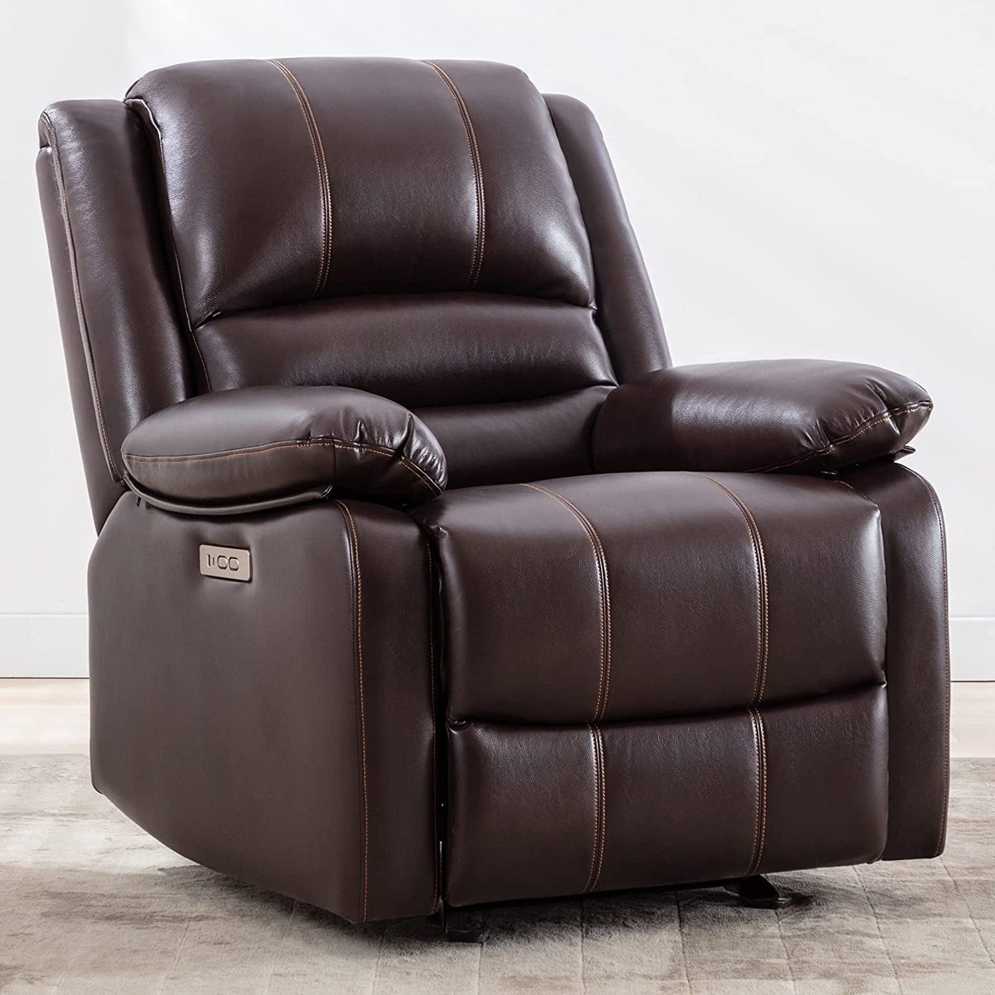 Faux Leather Electric Glider Reclining Chair-1