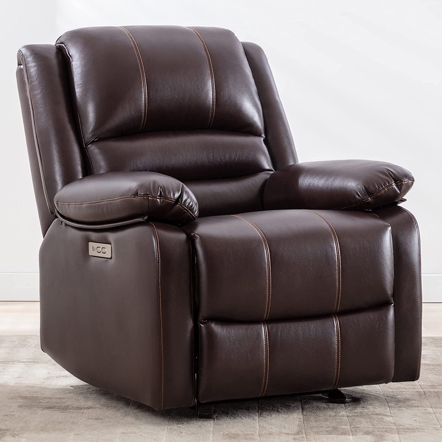 Faux Leather Electric Glider Reclining Chair-1