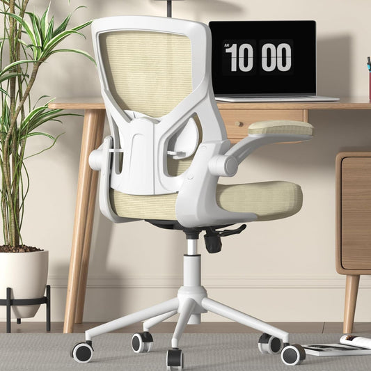 Office Chair, High Back Desk Chair Adjustable Height and Ergonomic Design Home Office Computer Chair Executive Lumbar Support Padded Flip-Up Armrest Swivel Task Chair-0