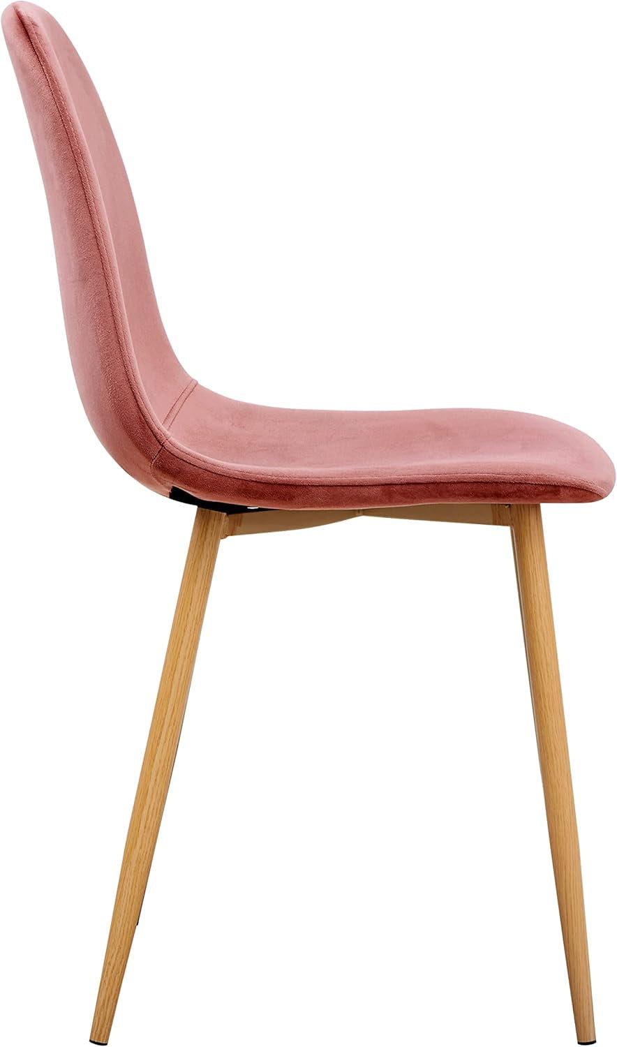 Rose Velvet Dining Chairs, Set of 4, Metal Legs-4