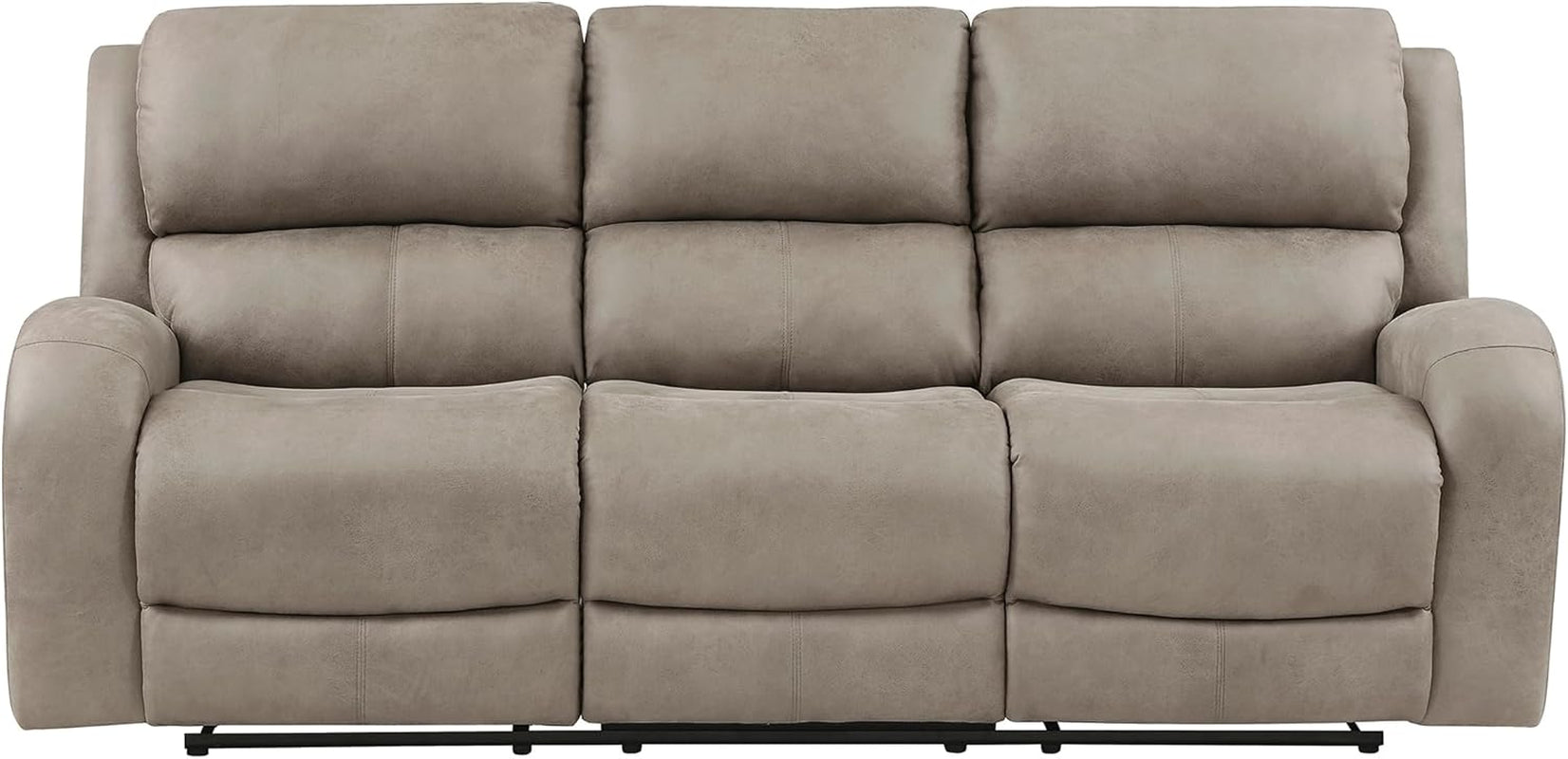 Recliner Couch, Wall Hugger Sofa Recliners, Home Theater Seating Dual Reclining Couch, Manual Recliner Couches for Living Room, Bedroom, Office, Apartment, 84.5'' Sofa Recliner, Brown-4