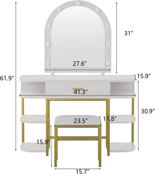Vanity with Mirror and Lights-1