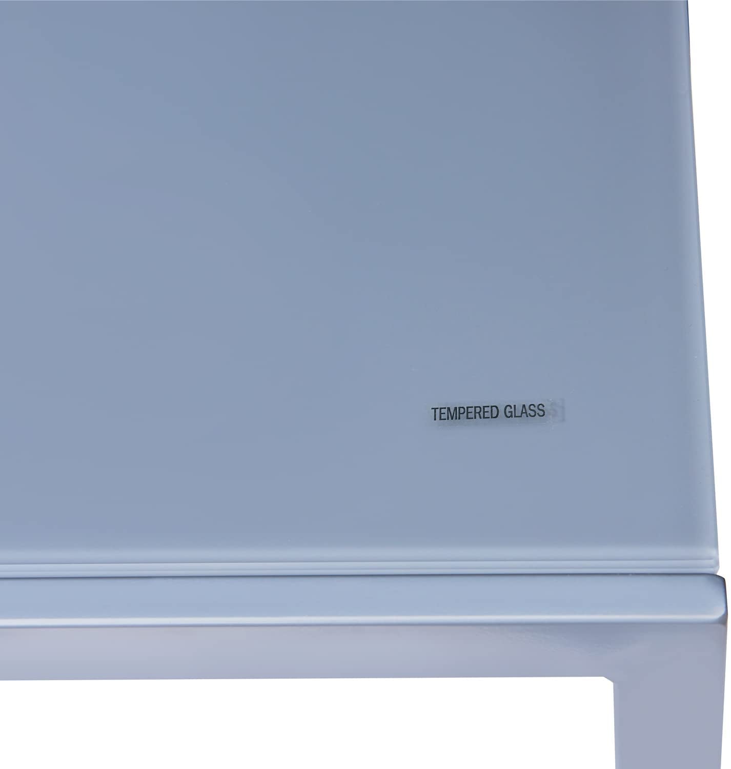 Gray Rectangular Glass Dining Table, 6-Person-3