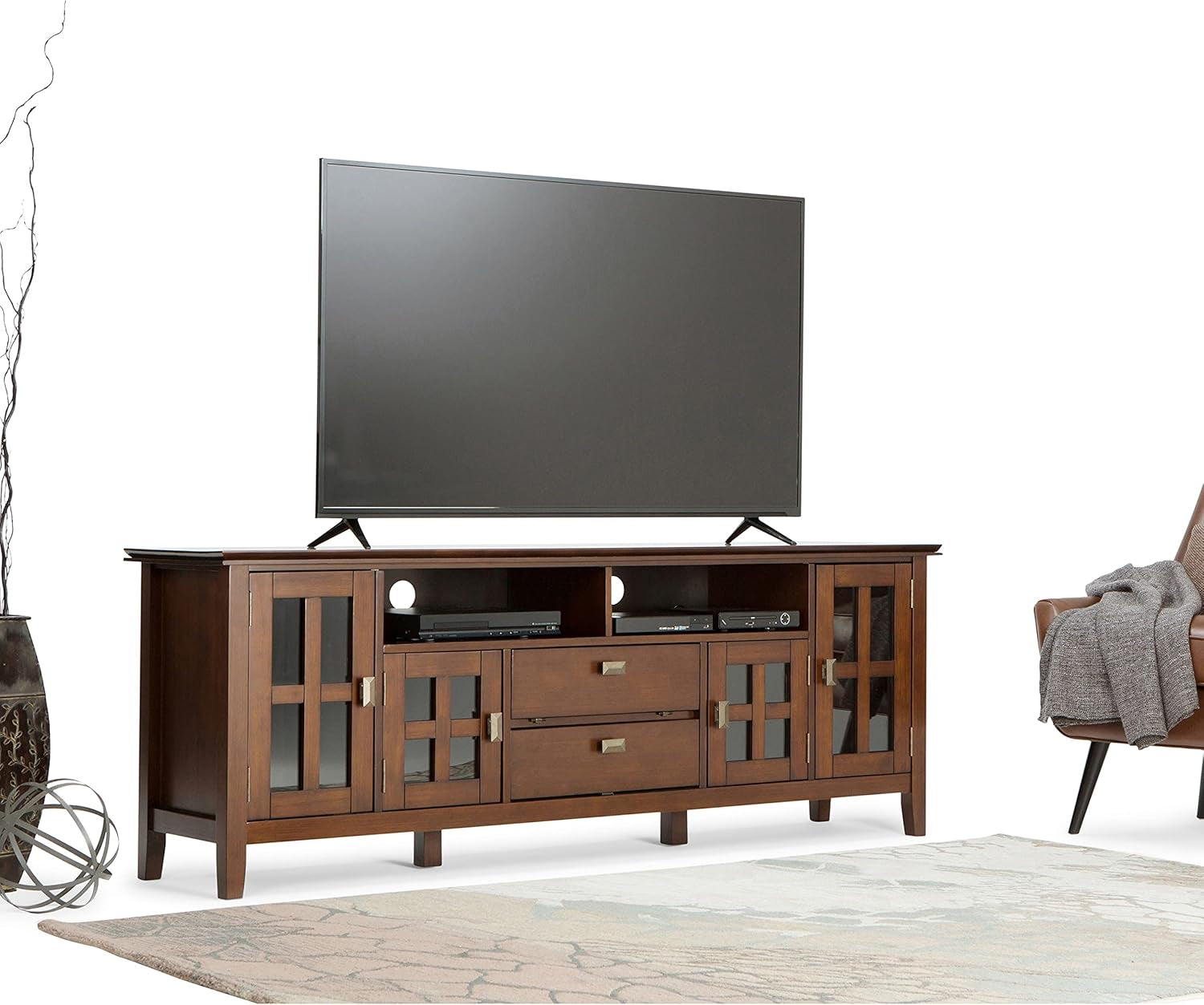 72" Solid Wood TV Stand for 80" TVs-2