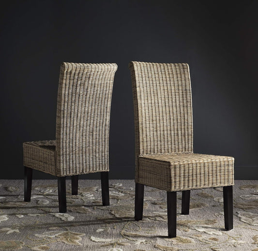Home Collection Arjun Grey Wicker 18-Inch Dining Chair-1