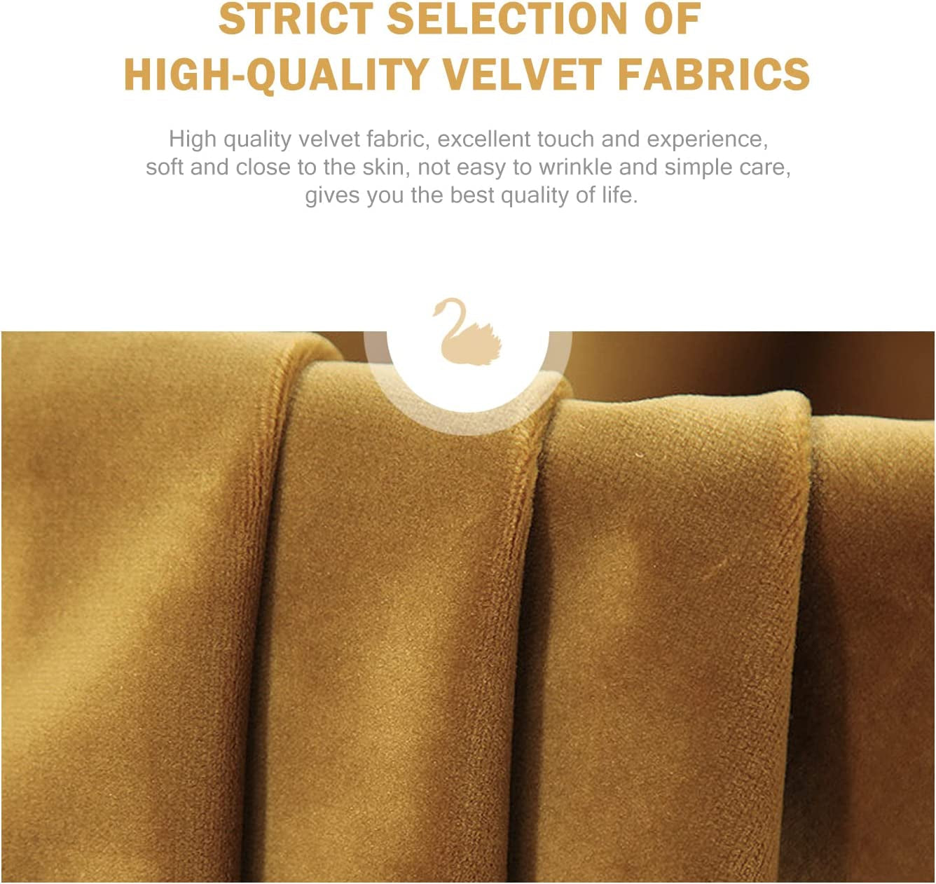 Gold Velvet Dining Room Chairs, Tufted, Ring Pull Trim-3