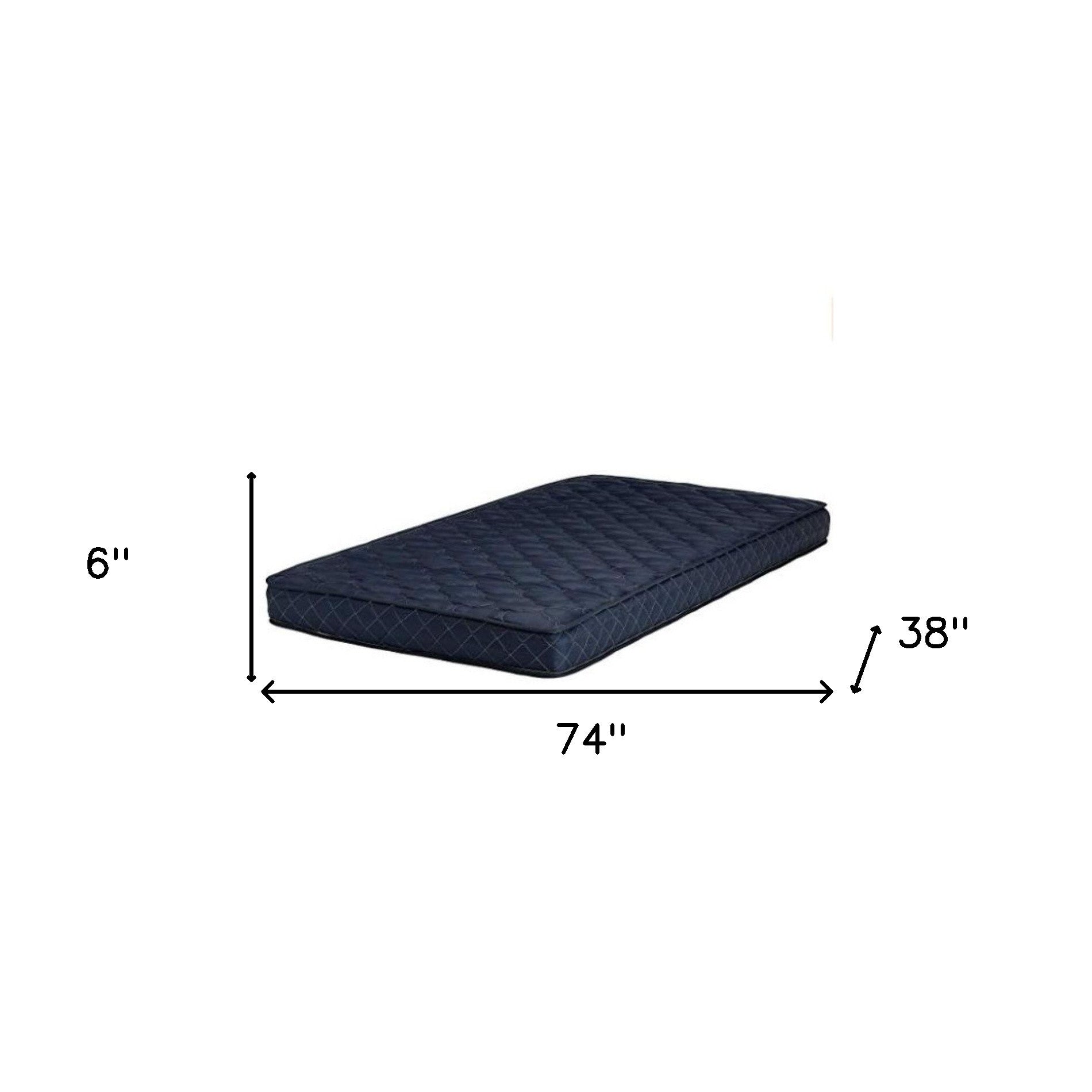 6" Navy Blue Twin Memory Foam Water Resistant Mattress-7